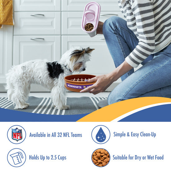Minnesota Vikings Football Slow Feeder Bowl