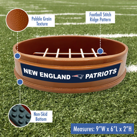New England Patriots Football Slow Feeder Bowl