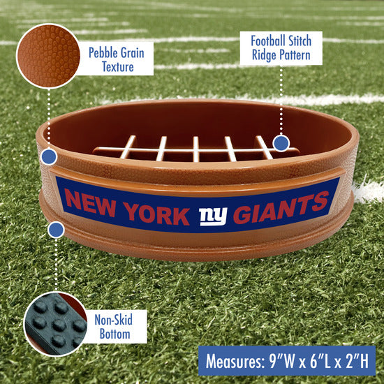 New York Giants Football Slow Feeder Bowl
