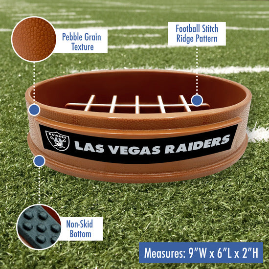 Las Vegas Raiders Football Slow Feeder Bowl
