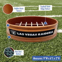 Las Vegas Raiders Football Slow Feeder Bowl