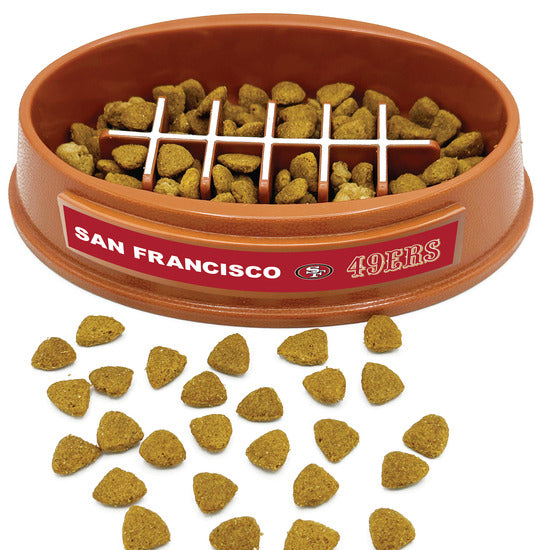 San Francisco 49ers Football Slow Feeder Bowl