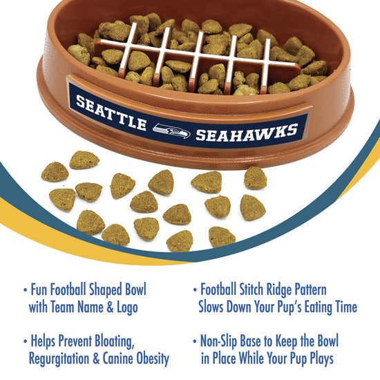 Seattle Seahawks Football Slow Feeder Bowl