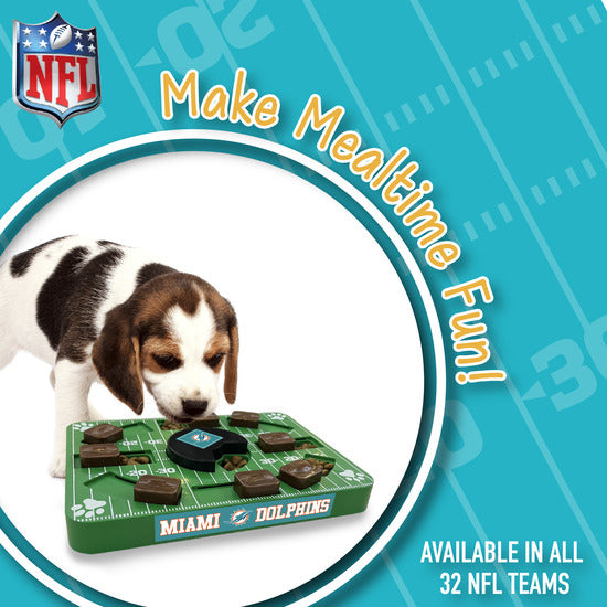Miami Dolphins Interactive Puzzle Treat Toy – 3 Red Rovers