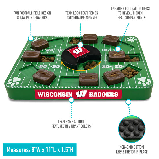 WI Badgers Interactive Puzzle Treat Toy