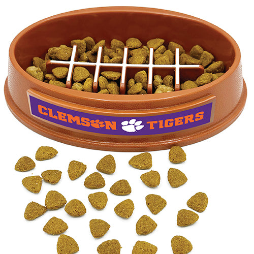 Clemson Tigers Football Slow Feeder Bowl