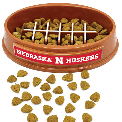 NE Cornhuskers Football Slow Feeder Bowl