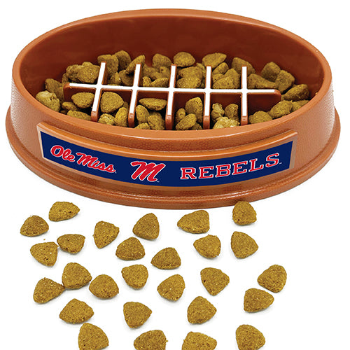 MS Ole Miss Rebels Football Slow Feeder Bowl