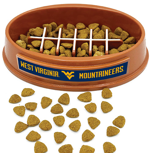 WV Mountaineers Football Slow Feeder Bowl