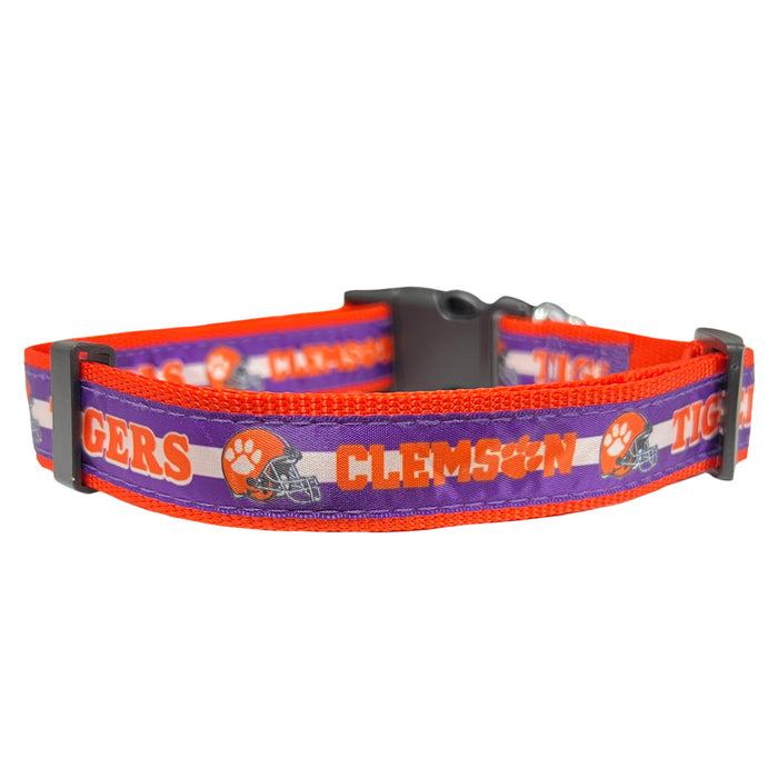Clemson Tigers Dog Satin Collar or Leash