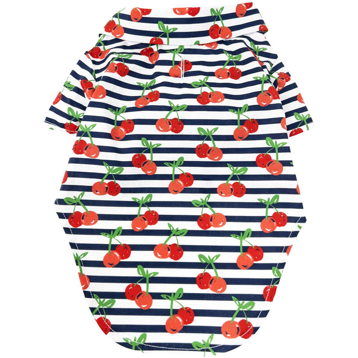 Cherry Stripe Hawaiian Camp Shirt