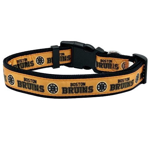 Boston Bruins Satin Dog Collar or Leash