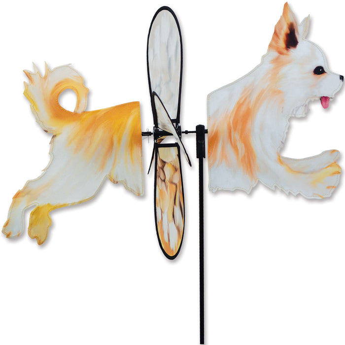 Chihuahua Long-Haired Deluxe Petite Garden Spinner