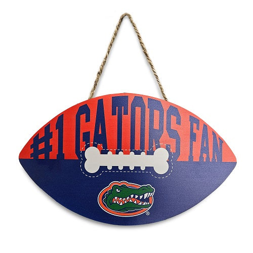 FL Gators Football Shape Sign