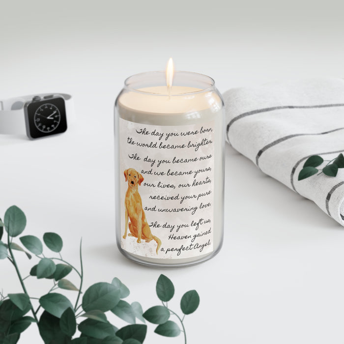 The Day Fox Red Labrador Retriever Pet Memorial Scented Candle, 13.75oz
