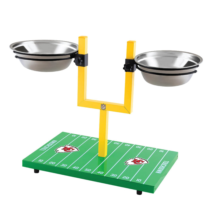 Kansas City Chiefs Goal Post Double Bowl Pet Feeder