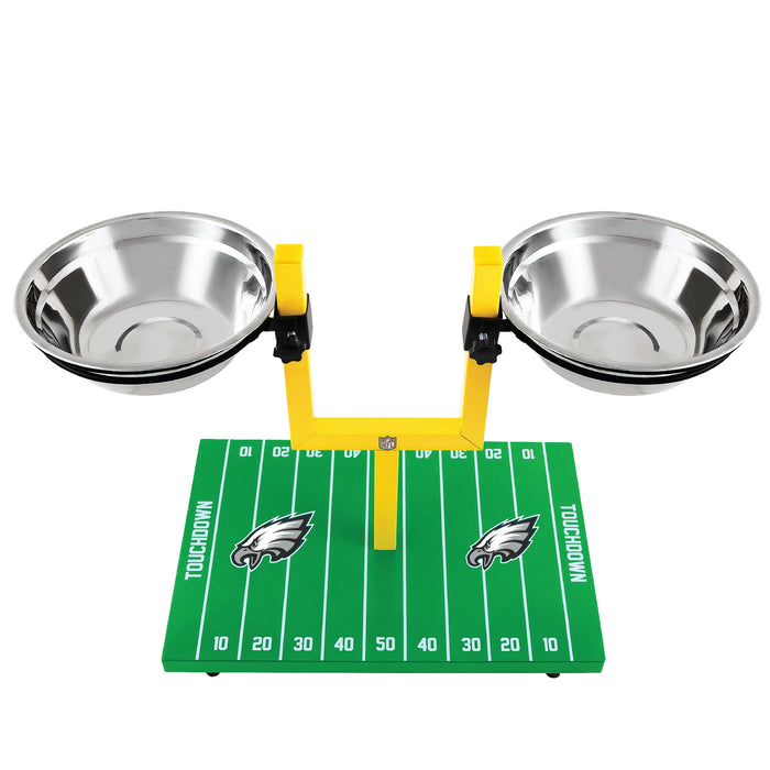 Philadelphia Eagles Goal Post Double Bowl Pet Feeder