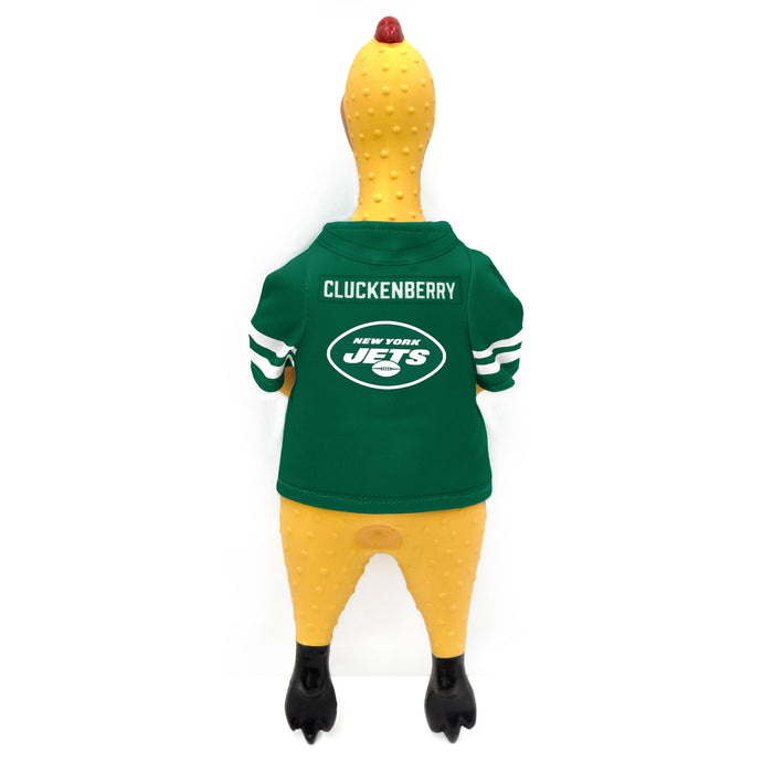 New York Jets Rubber Chicken Pet Toy