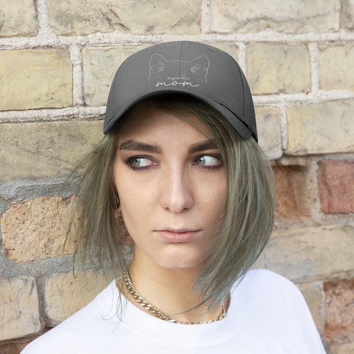 Russian Blue Cat Mom Embroidered Twill Hat