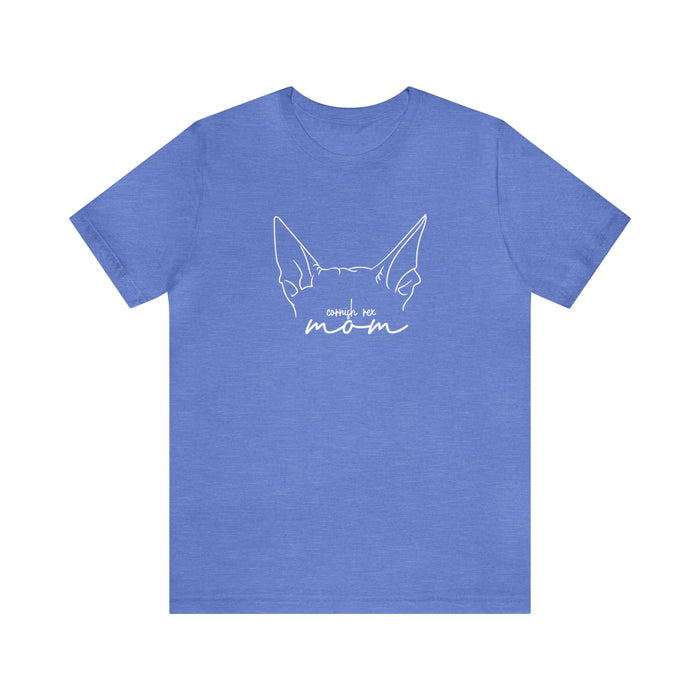 Cornish Rex Cat Mom Short Sleeve Tee