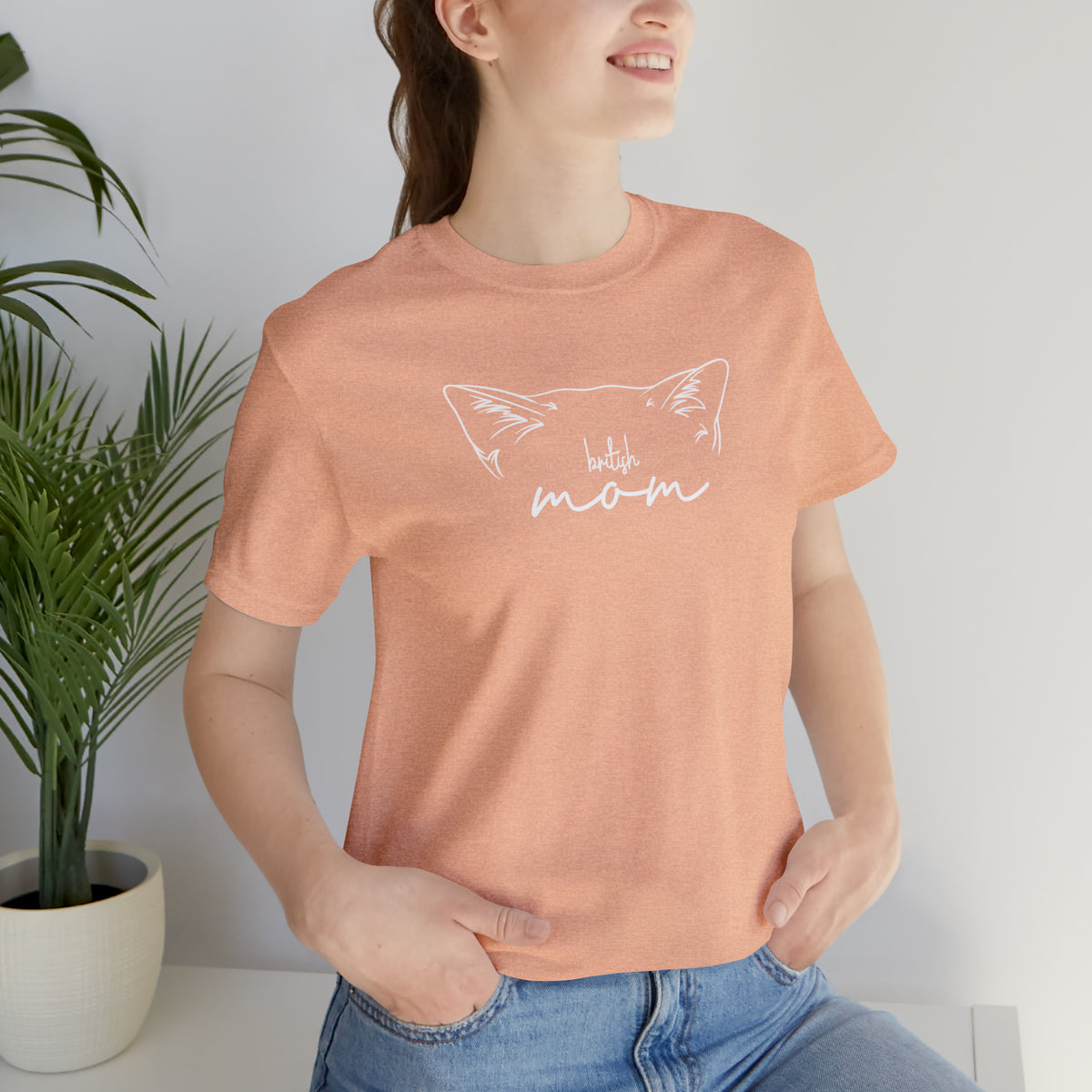 British Shorthair Cat Mom Short Sleeve Tee