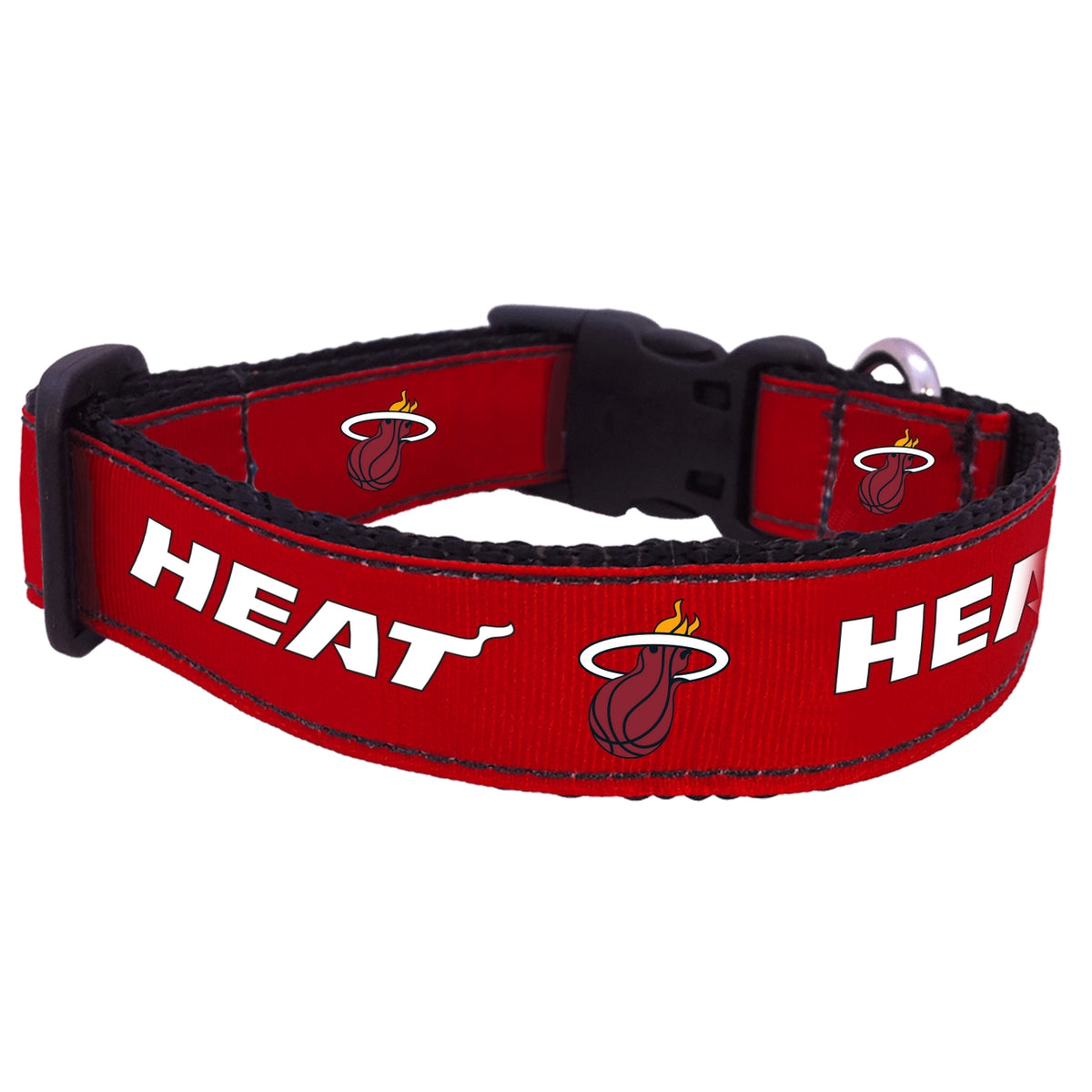 Miami Heat Nylon Dog Collar and Leash