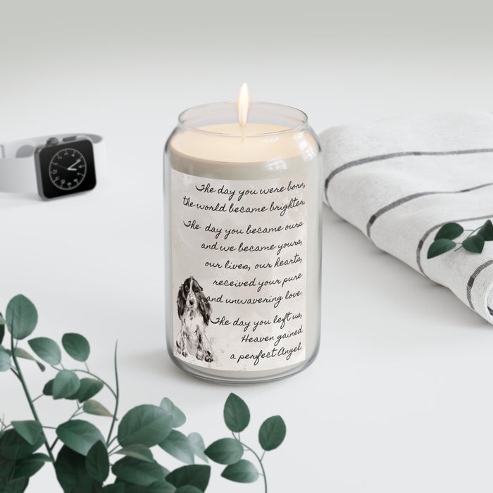 The Day Cocker Spaniel Black Pet Memorial Scented Candle, 13.75oz