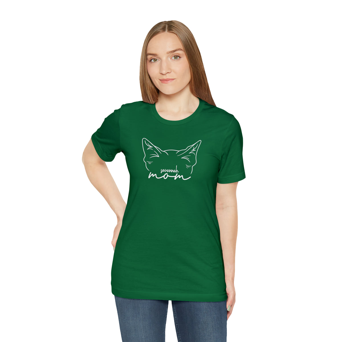 Savannah Cat Mom Short Sleeve Tee