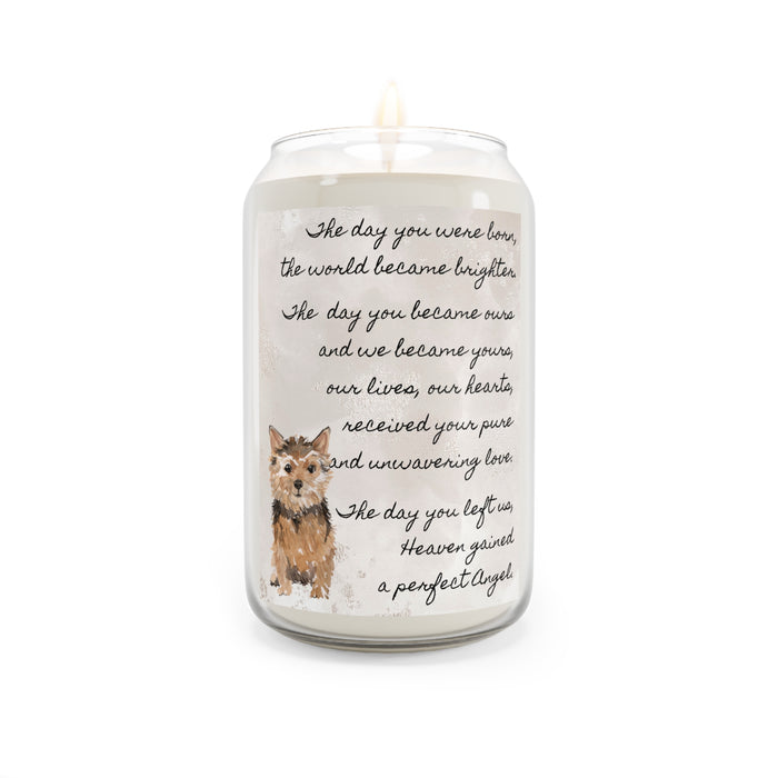 The Day Norfolk Terrier Pet Memorial Scented Candle, 13.75oz