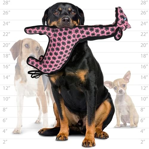 Tuffy Zoo Series - Pink Giraffe Tough Toy