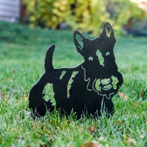 Scottish Terrier Corten Steel Outdoor Silhouette - Small