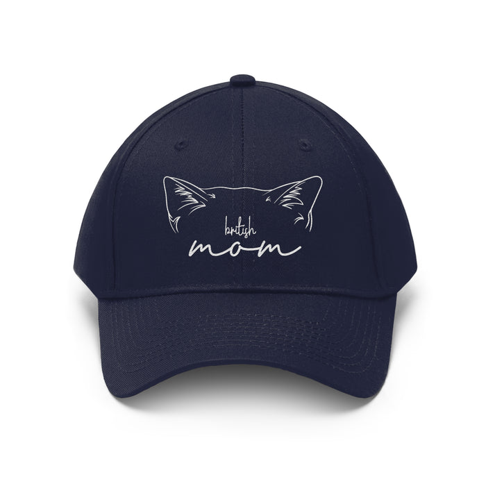 British Short Hair Cat Mom Embroidered Twill Hat