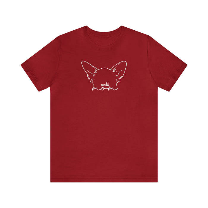 Oriental Short Hair Cat Mom Short Sleeve Tee