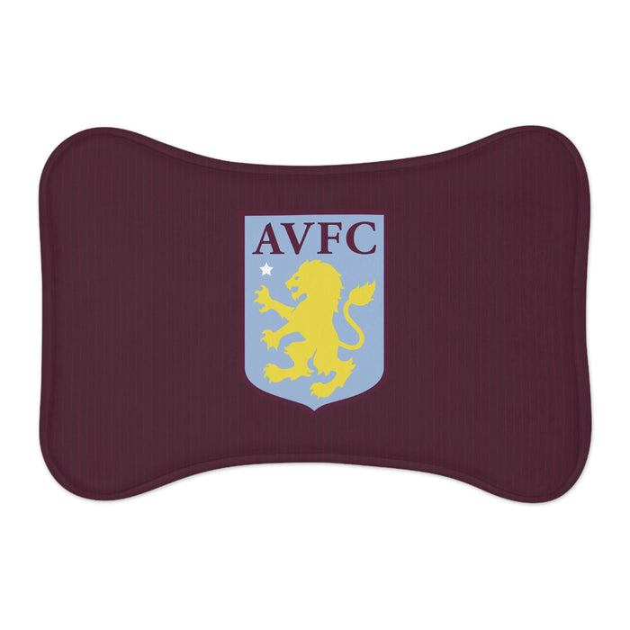 Aston Villa FC 25/26 Home Kit-Inspired Pet Feeding Mat - Different Styles
