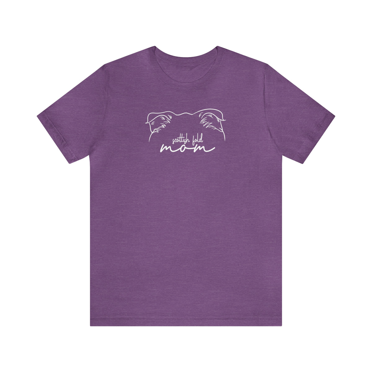 Scottish Fold Cat Mom Short Sleeve Tee