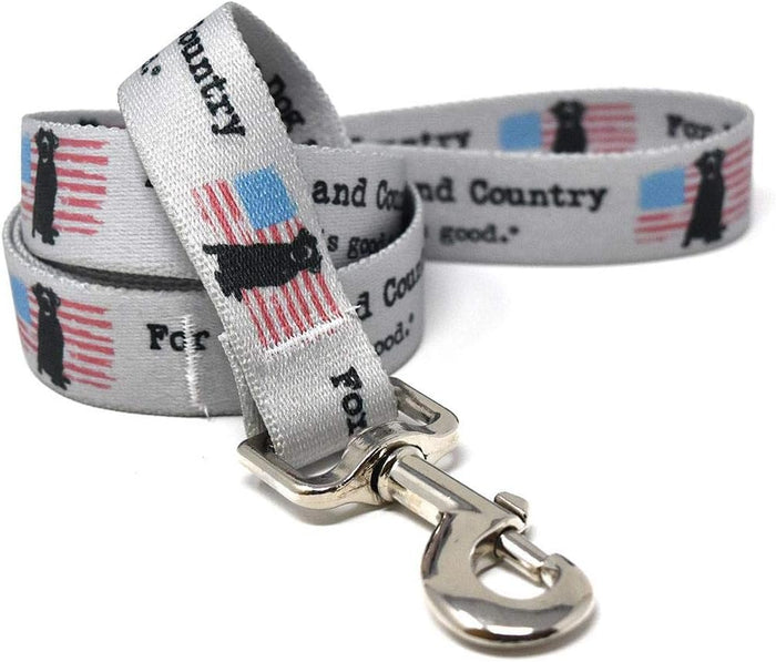 For Dog and Country White Dog Collar and Leash
