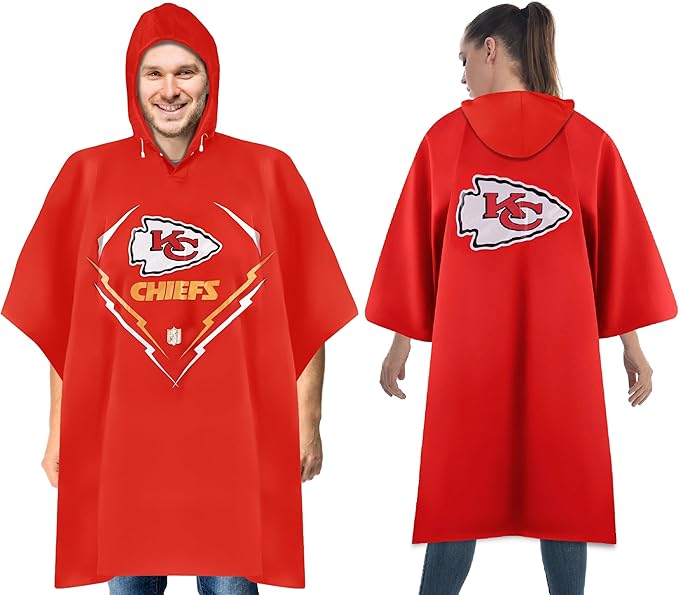 Kansas City popular Chiefs Hooded Poncho