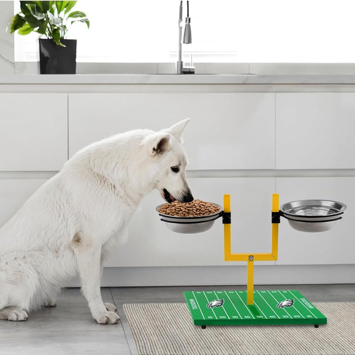 Philadelphia Eagles Goal Post Double Bowl Pet Feeder
