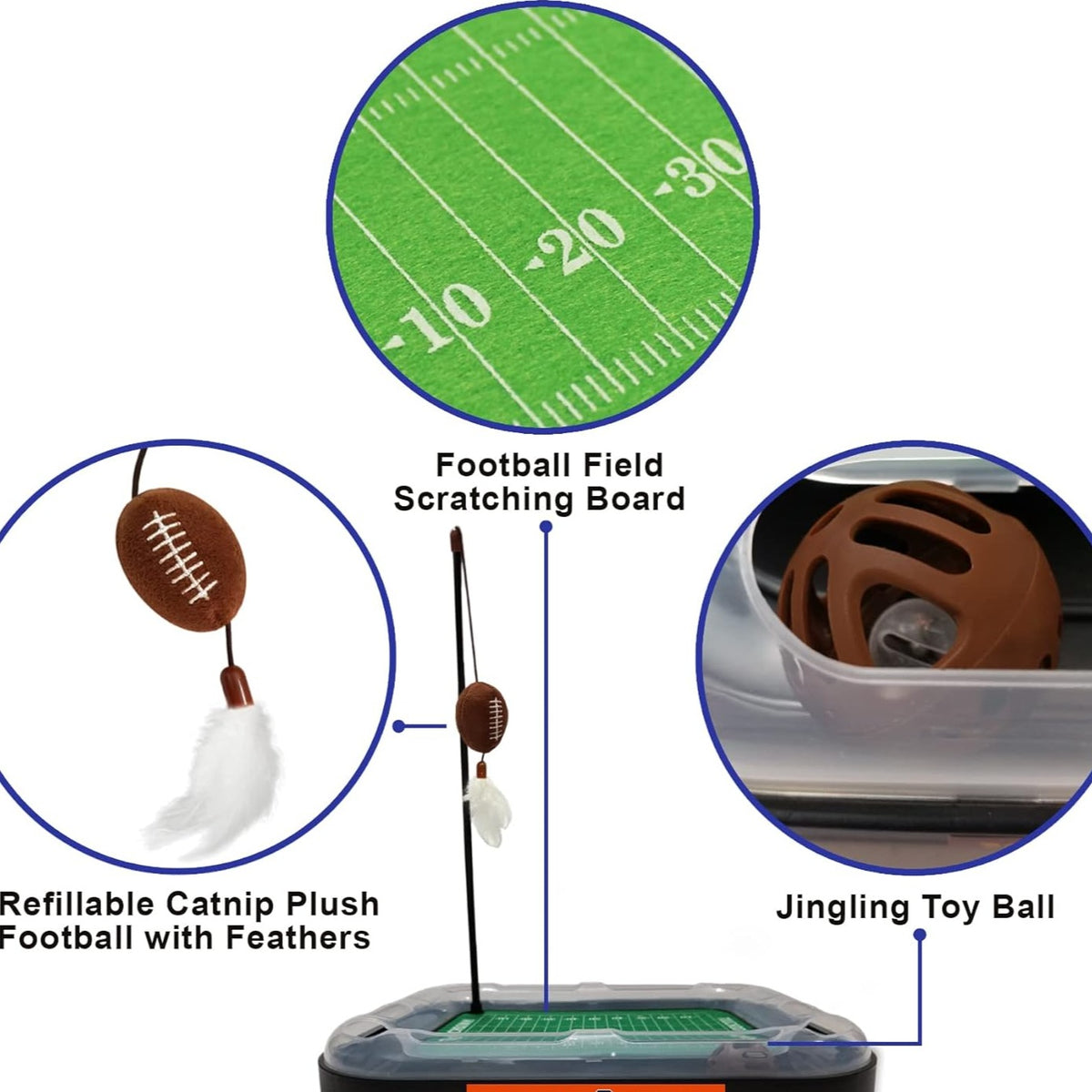 MO Tigers Football Cat Scratcher Toy