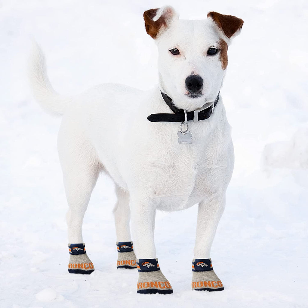 Denver Broncos Anti-Slip Dog Socks – 3 Red Rovers