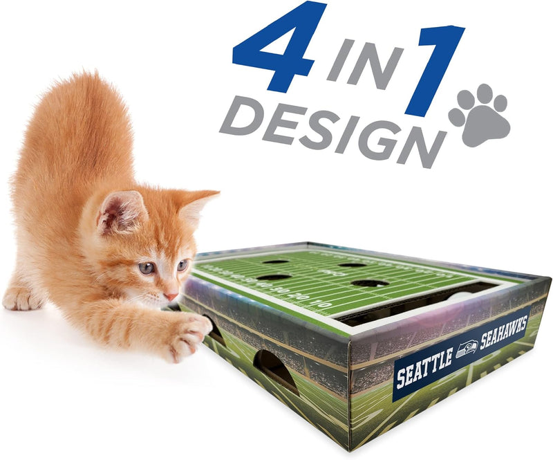 Seattle Seahawks Football Stadium Cat Scratcher Toy