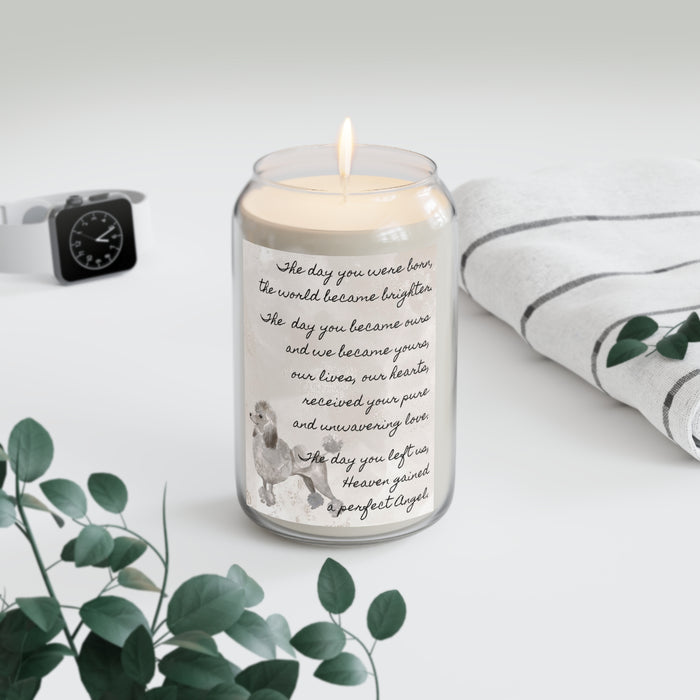 The Day Poodle Grey Pet Memorial Scented Candle, 13.75oz