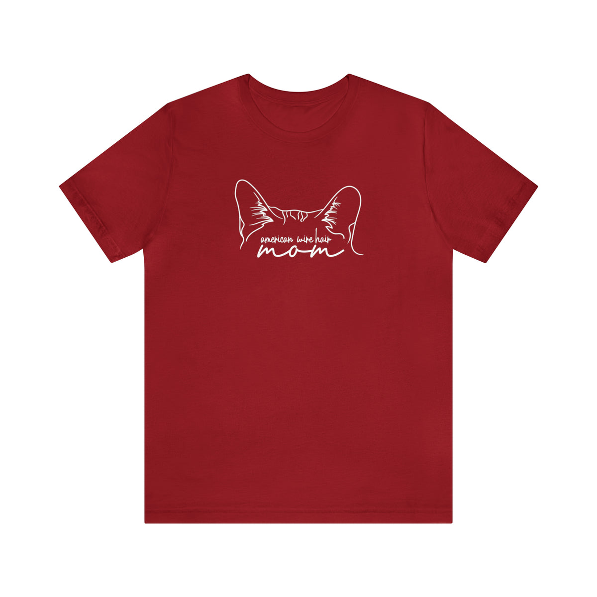 American Wire Hair Cat Mom Short Sleeve Tee