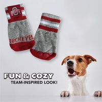 OH State Buckeyes Anti-Slip Dog Socks