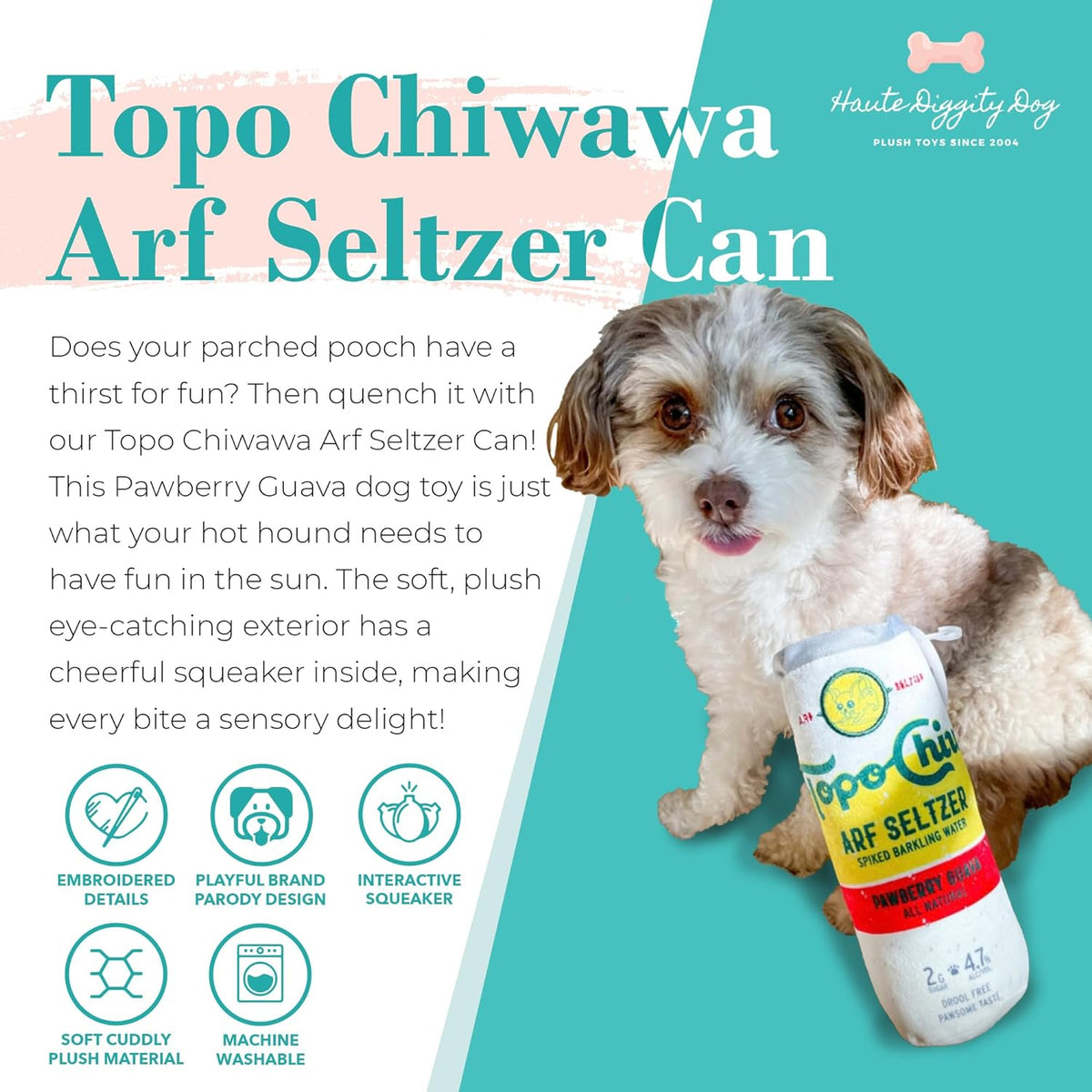 Topo Chiwawa Seltzer Can Plush Toy
