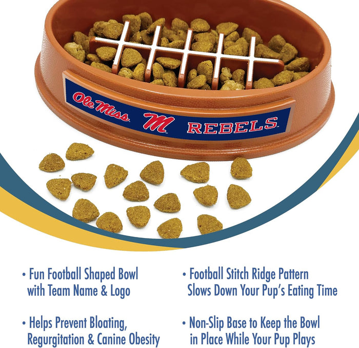 MS Ole Miss Rebels Football Slow Feeder Bowl