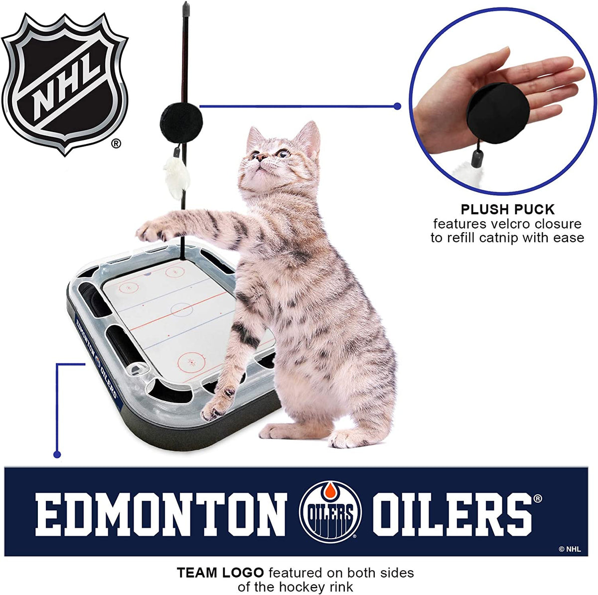 Edmonton Oilers Hockey Rink Cat Scratcher Toy
