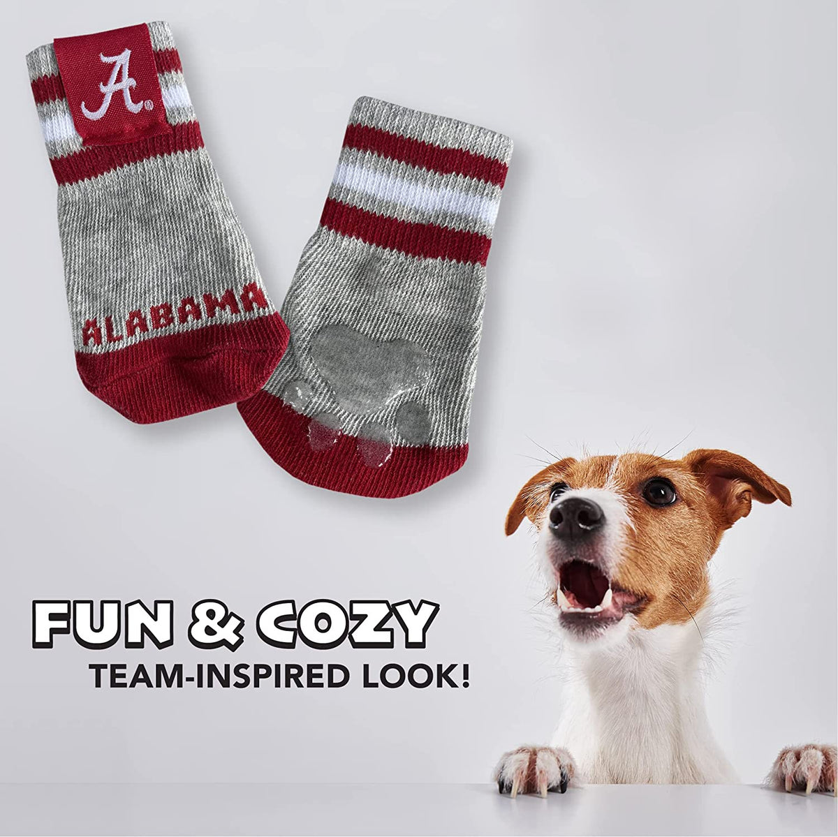AL Crimson Tide Anti-Slip Dog Socks