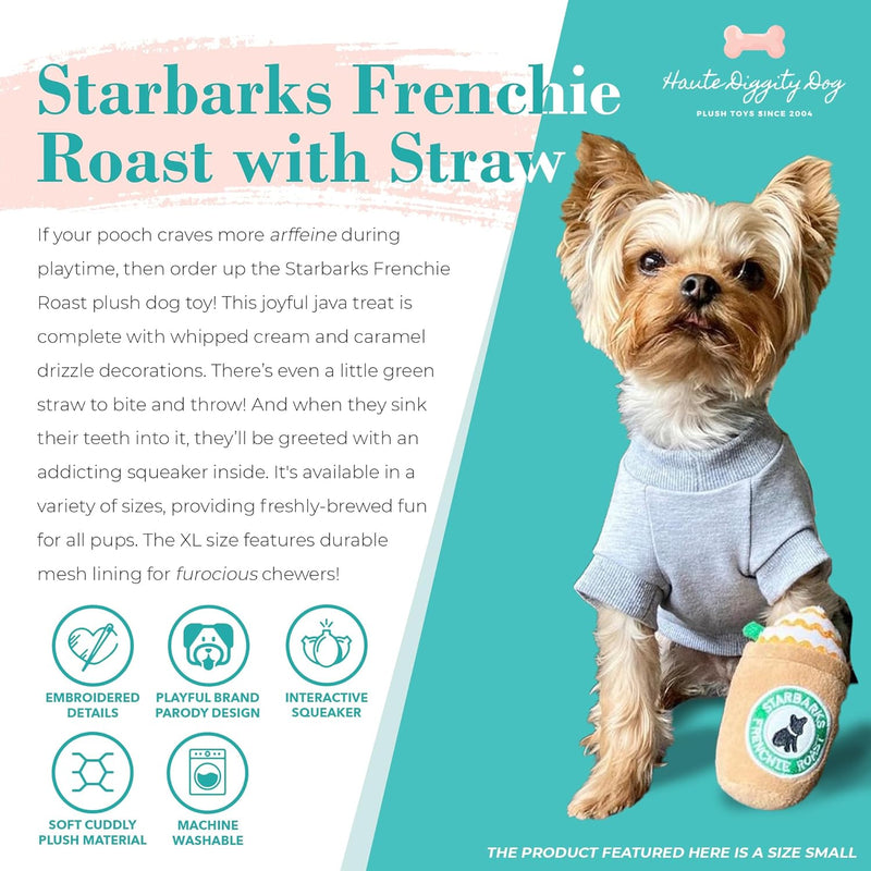 Starbarks Frenchie Roast Cup Plush Toy