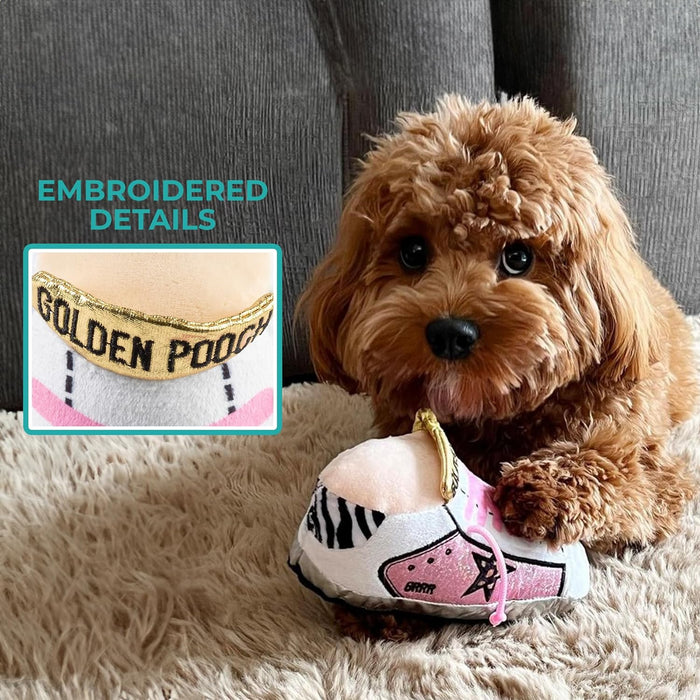 Golden Pooch Pink Tennis Shoe Squeaker Toy